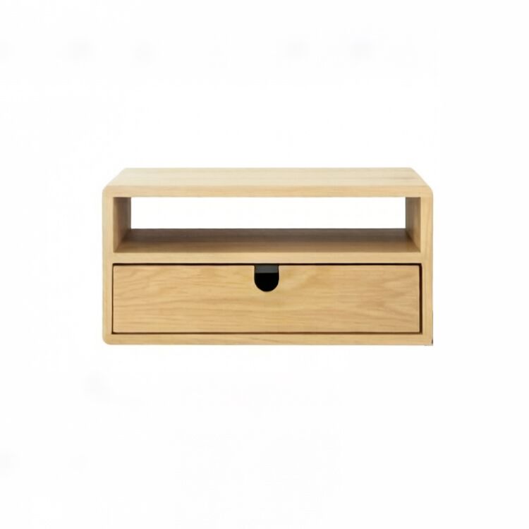 Wooden Storage Wall Mounted Bedside Table with Drawer - Image 5