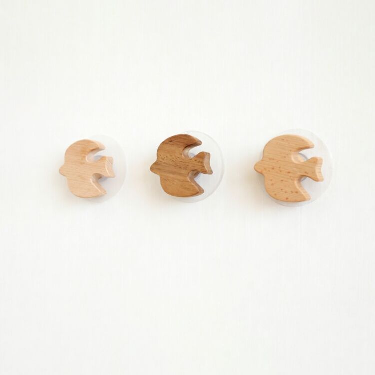 Cute Animal-shaped Wooden Wall Hooks
