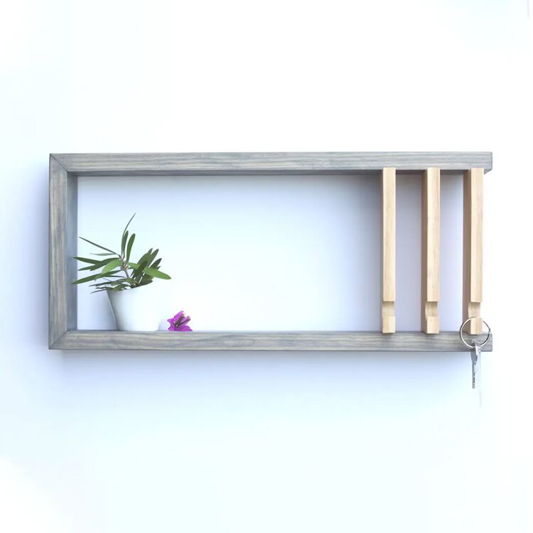 Magnetic Wooden Entryway Key Organizer