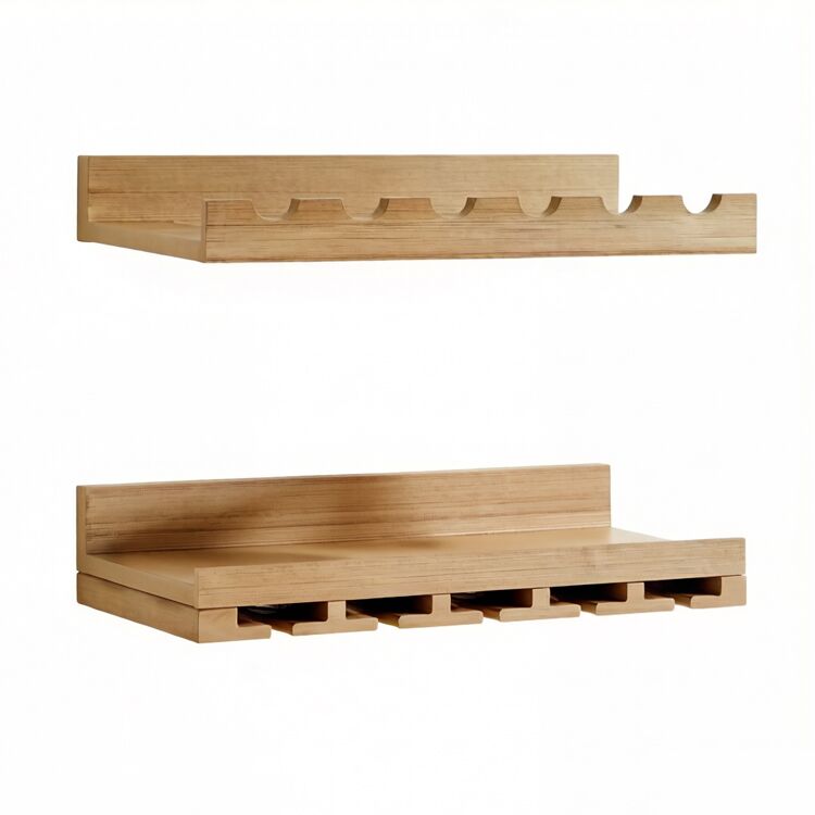 Wooden Wall Mounted Wine Rack