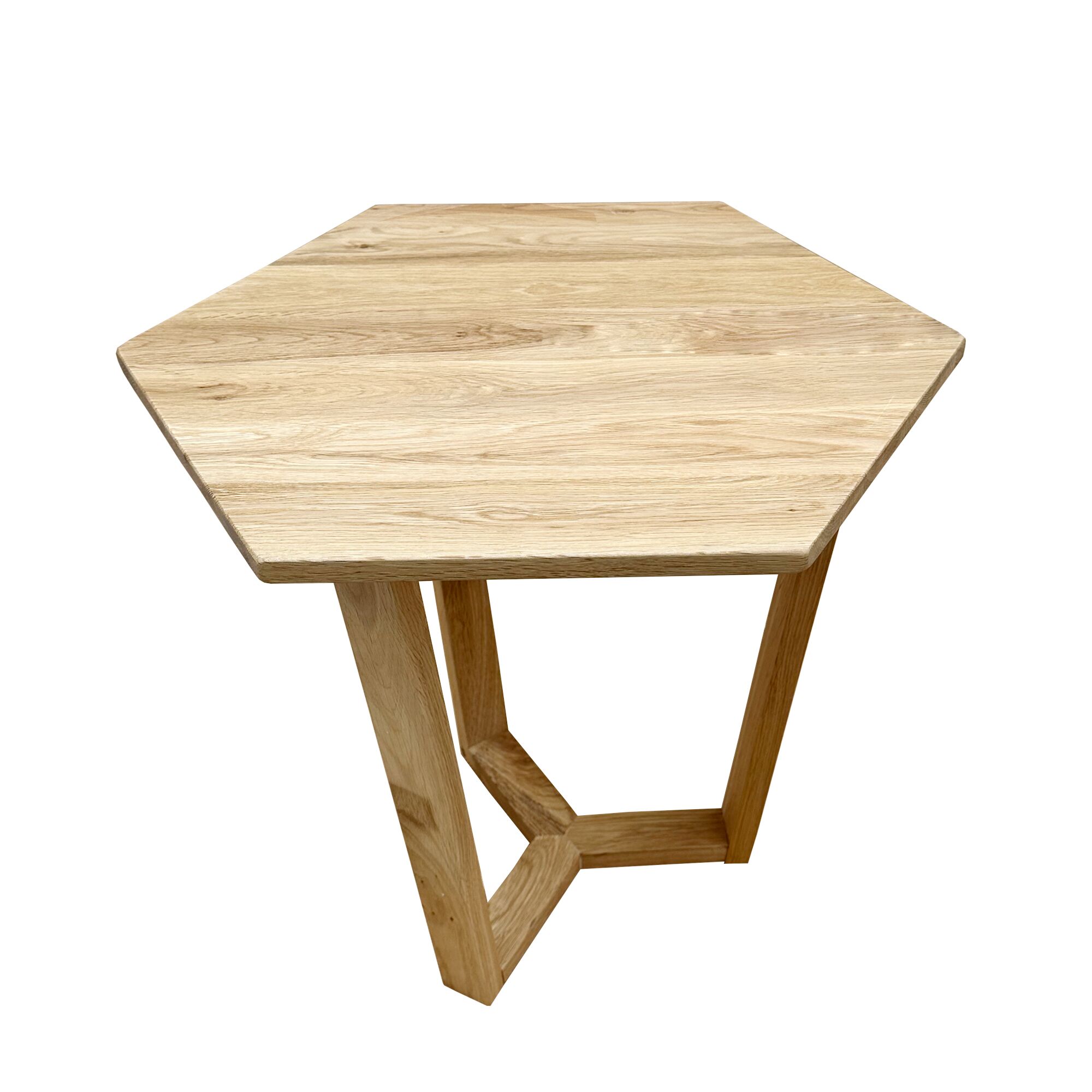 Hexagonal Solid Wood Side Table