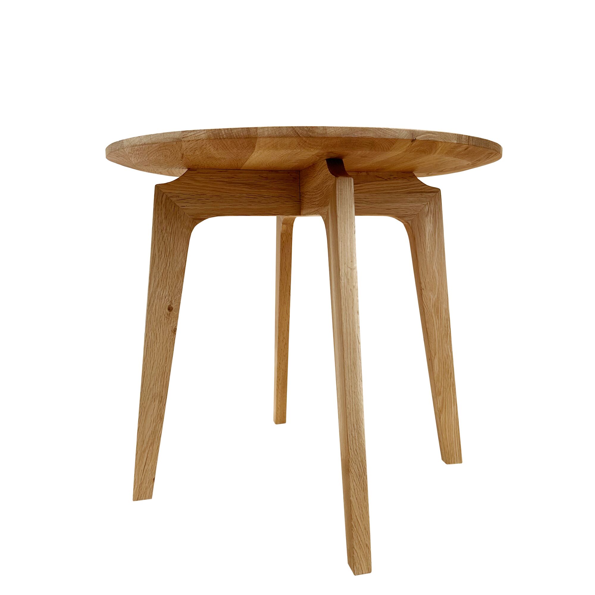 Minimalist Round Solid Wood Side Table