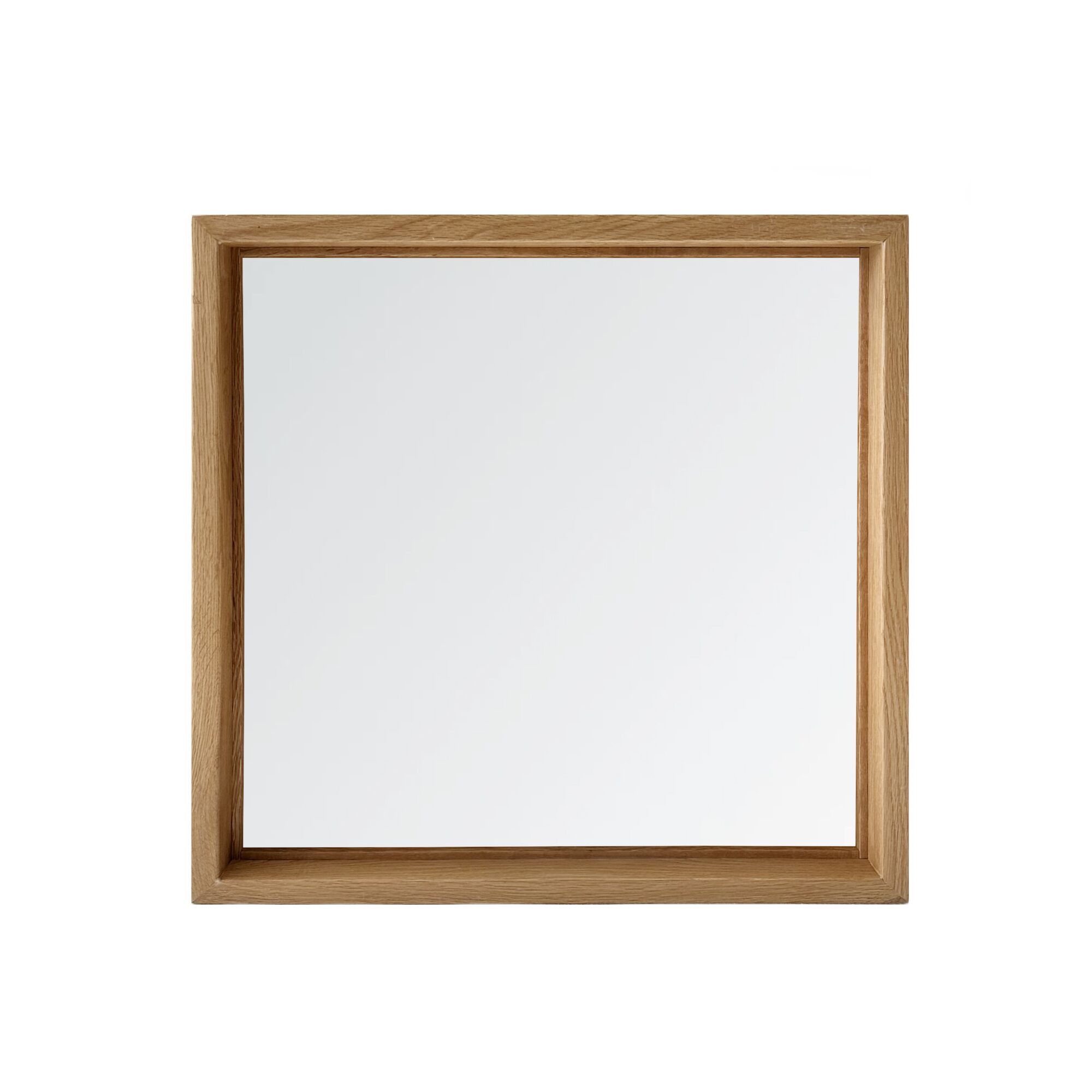 Minimalist Solid Wood Shadow Box Wall Mirror