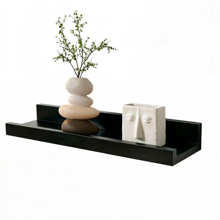 Modern Solid Wood Floating Picture Ledge Set