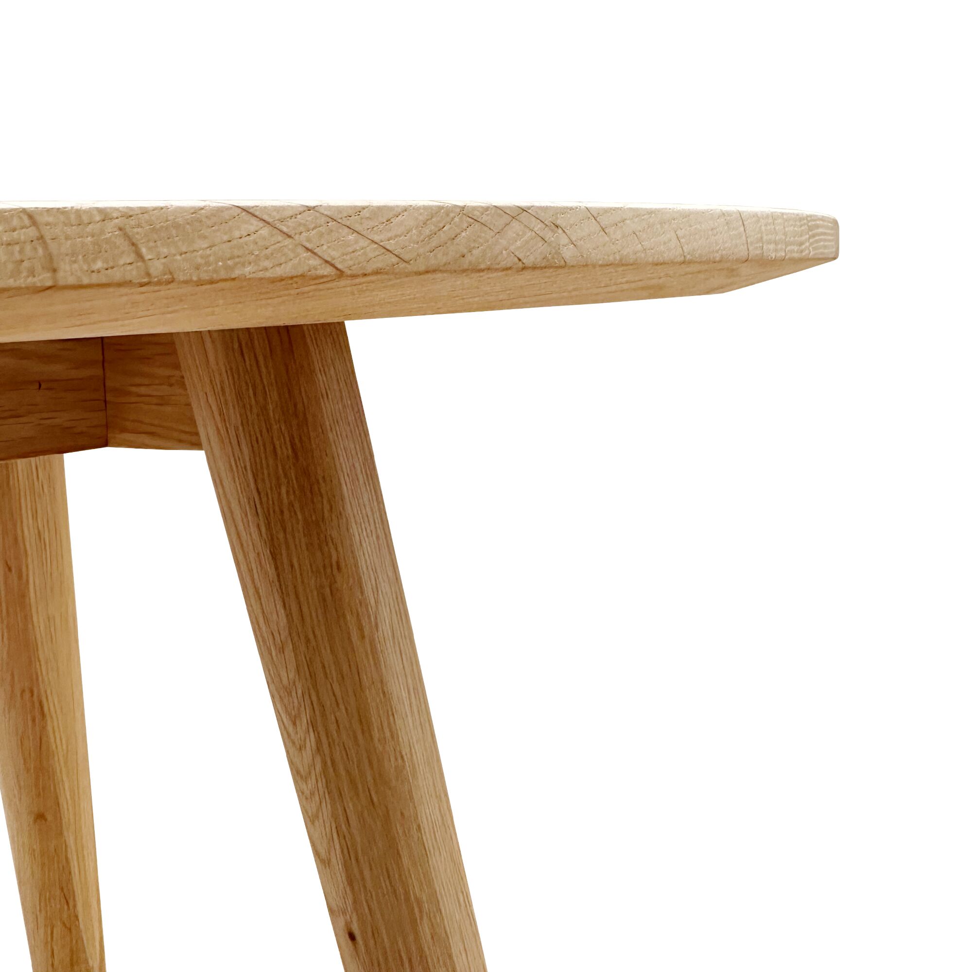 Solid Wood Pebble-Shaped Side Table with Splayed Tripod Legs